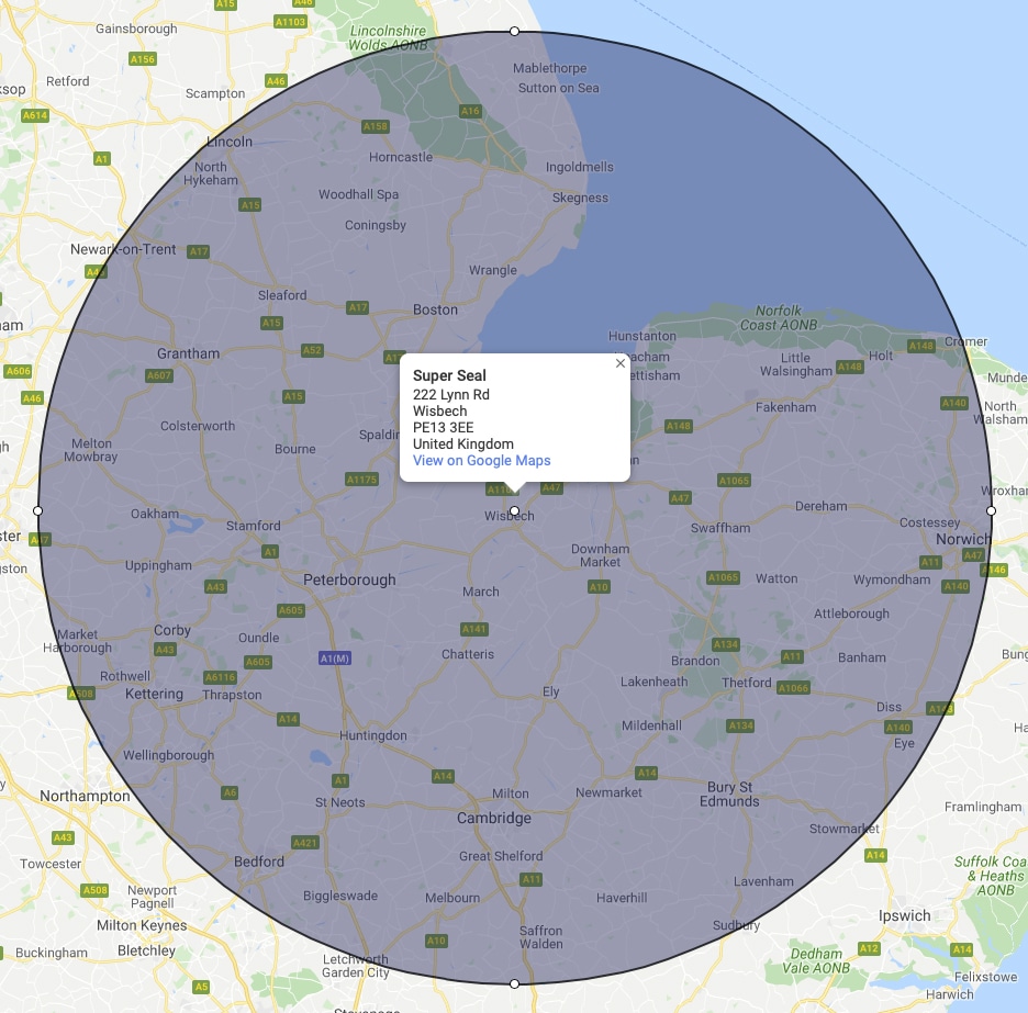 Working within a 50mile radius of Wisbech